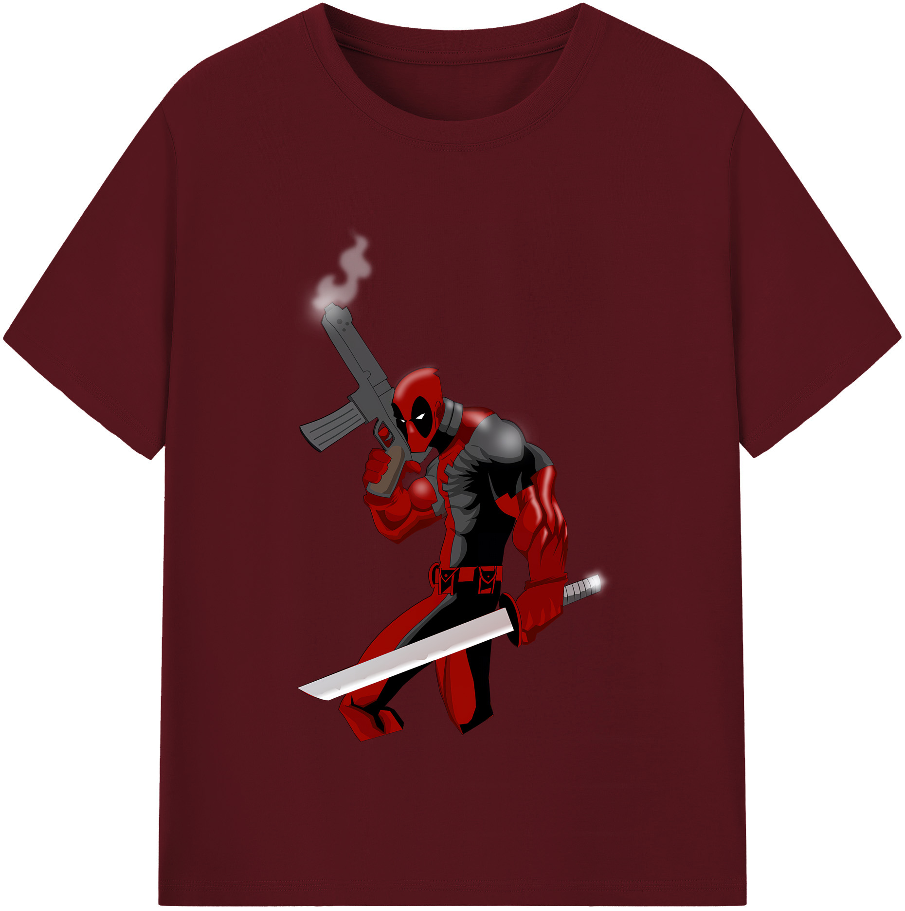 （画像用） Deadpool デッドプール 綿100％半袖Tシャツ（フロントプリント）